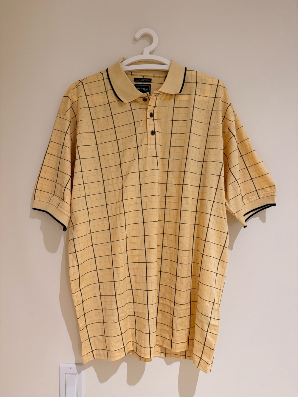 NEW bolle Golf plaid Polo shirt, size L